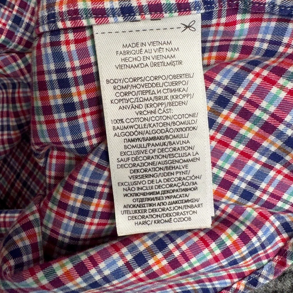 Ralph Lauren Button Down Shirt Mens Large Multi Color Plaid Long Sleeve Preppy‎